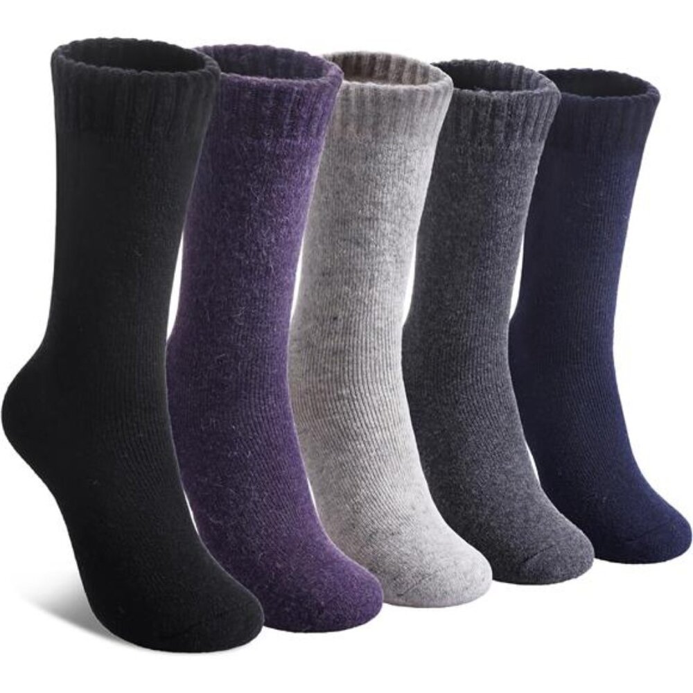 Wool Socks for Women Winter Warm Hiking Thick Warm Cozy Boot Crew
